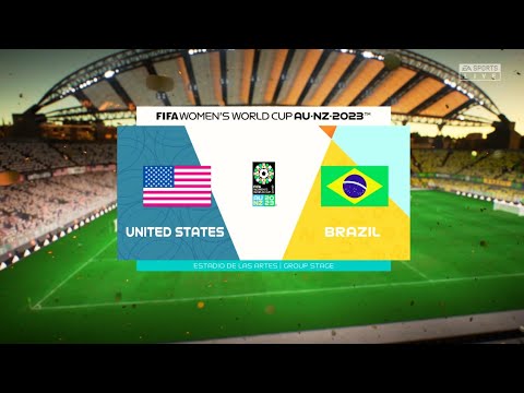 USA vs. Brazil | FIFA 23 Gameplay Women's World Cup 2023 | Group Stage [4K 60FPS]