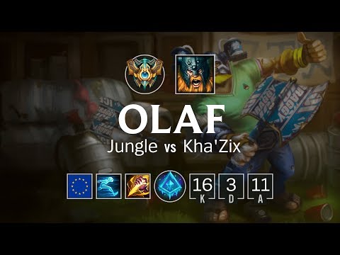 Olaf Jungle vs Kha'Zix - EUW Challenger Patch 8.13
