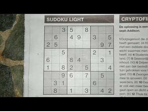 How to solve this simple Light Sudoku puzzle in 8 min. (with a PDF file) 04-05-2019 part 1 of 2