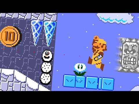 [Mari0] Mario Maker 2 Style Snow Level (V12 Download!)