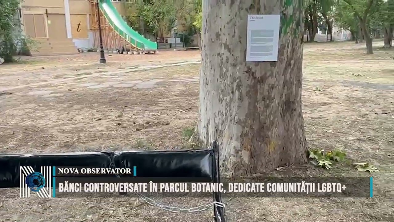 Bănci controversate în Parcul Botanic, dedicate comunității LGBTQ+