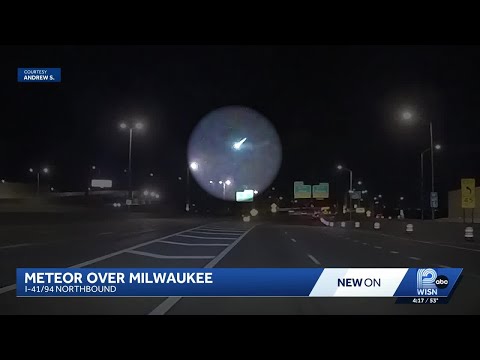 Milwaukee driver captures stunning meteor on highway