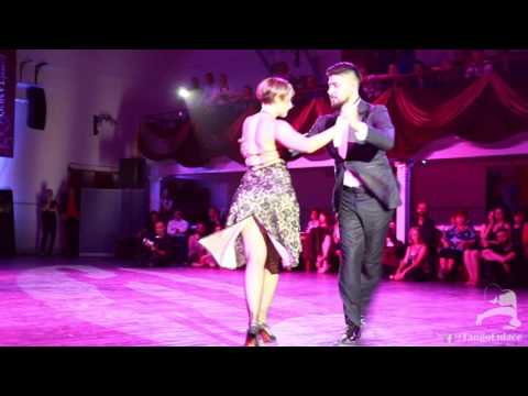  Sebastian Jimenez  and  Nadia Johnson  are  dancing  to  "  Adoración  "  by  Rodolfo Biagi  at  Lisbon International Tango Festival  in  2016