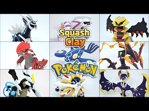 Legendary Pokémon Clay Art - Dialga/Palkia/Giratina/Groudon/Kyogre/Rayquaza