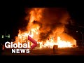 Massive fire in Langley, BC forces 100 people from their homes