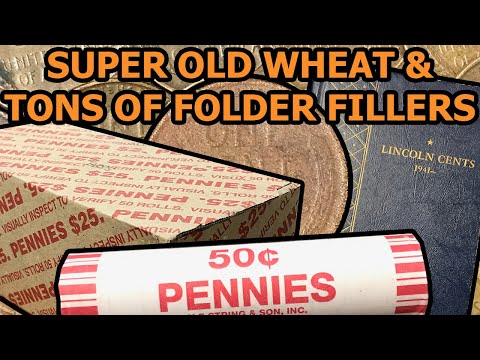 100+ YEAR OLD COIN & FOLDER REBUILDING DATES Found $50 Penny Coin Roll Hunting