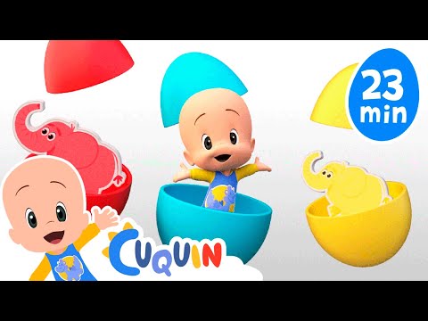 Surprise Eggs with Cuquin: learn the colors and much more! | videos & cartoons for babies