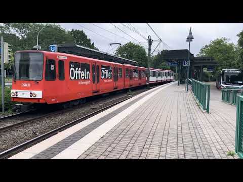 Abfahrt B-Wagen der DSW21 (Linie U41) an der Station Fredenbaum