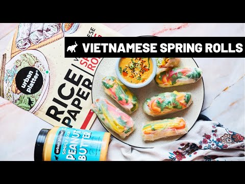 Vietnamese Spring Rolls with Peanut Sauce | Gỏi cuốn | Vegan Recipe
