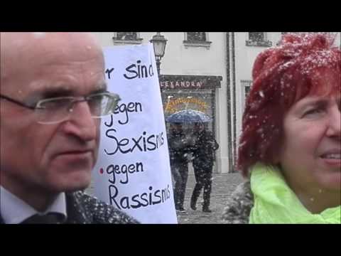 Asylanten demonstrieren in Haßfurt gegen Gewalt 15.01.20126