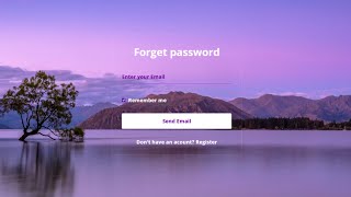forgot password form in html and css | glassmorphism effect