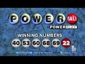Powerball winning numbers Powerball winning numbers