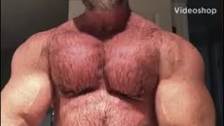 Hairy Bear Muscle Flexing #3