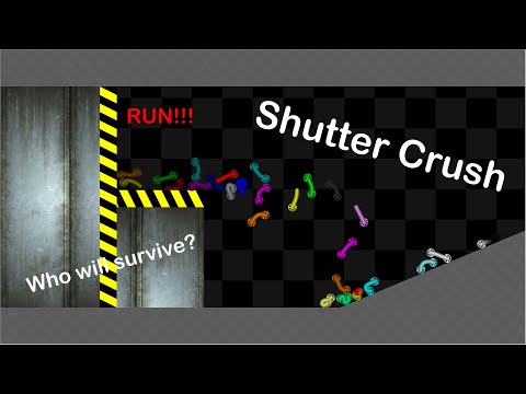 Shutter Crush - Survival Worm Race in Algodoo