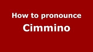 How to pronounce Cimmino