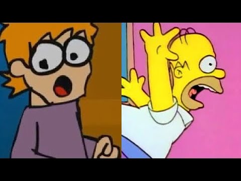 Homer and matt fall down the stairs but their voices have swapped