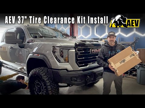 AEV 37" tire clearance kit install - 2025 GMC 2500HD AT4X