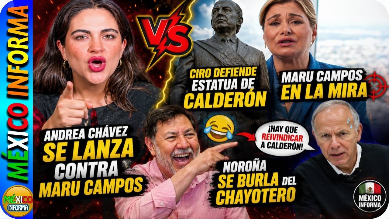 ANDREA CHÁVEZ SE LANZA CONTRA MARU CAMPOS. NOROÑA SE BURLA DE CIRO POR DEFENDER ESTATUA DE CALDERÓN.