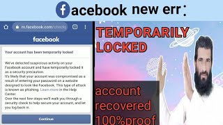 how to unlock facebook account temporarily locked