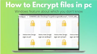 How to Encrypt files in Pc Windows 10 | Pc tips and tricks