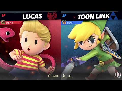 トゥーンリンク強いな…最後は氷で撃退wwリュカvsトゥーンリンクのプレイ動画【スマブラSP】【音声なし】