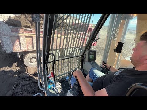 Liebherr 964 Excavator Loading Mercedes And MAN Trucks - Operator Kostas Mitkas