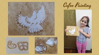 Easy Coffee Painting Tutorial | Coffee painting for kids | coffee art painting for beginners