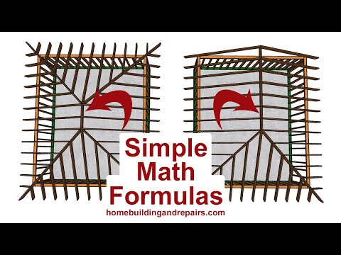 How To Calculate The Length of Hip Roof Framing Ridge - Home Building Tutorial