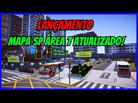 🔴Gameplay Novo Mod Mapa SP Área 7 Fictício V3 | Linha 775P-10 |  Proton Bus Simulator #cqmods