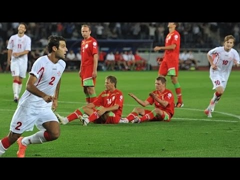 Georgia 1-0 Belarus 07.09.2012 Tornike Okriashvili amazing goal 52'