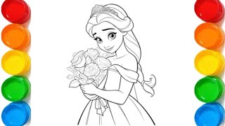 Coloring Disney Princess|Disney Princess Coloring Pages for Kids|Kids Art|Beautiful Princess