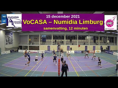 2021-12-15 VoCASA - Numidia Limburg (samenvatting, 12 min) Eredivisie Heren Volleybal