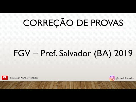 FGV - Pref. Salvador (BA) 2019 - Técnico de Enfermagem do Trabalho