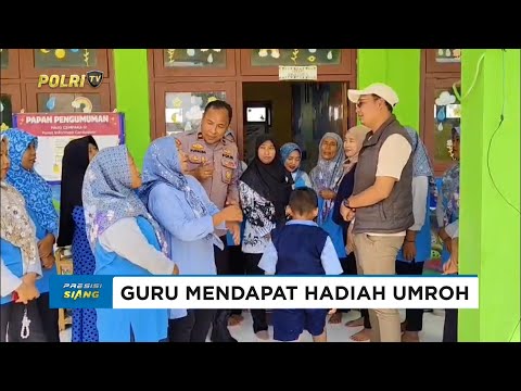 IPDA PURNOMO DAN MASYARAKAT BERIKAN HADIAH UMROH KEPADA GURU PAUD