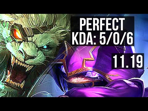 RENGAR vs KENNEN (TOP) | 5/0/6, 400+ games, 800K mastery | EUW Grandmaster | v11.19