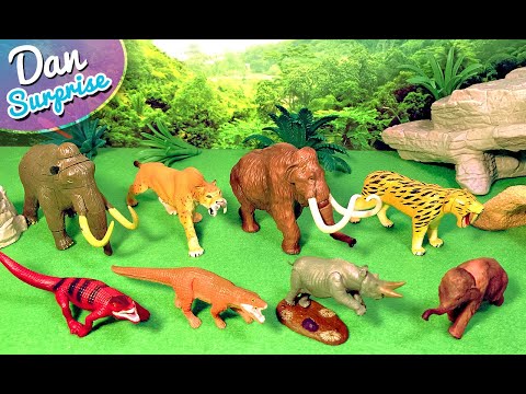10 Prehistoric Animals 3D Puzzle Toys - Woolly Mammoth, Smilodon, Woolly Rhino, Arsinoitherium