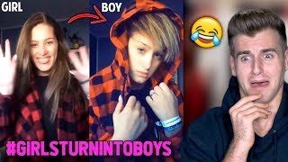 Girls Turn Into Boys Challenge #BoysChallenge (Tik Tok/Musical.ly)