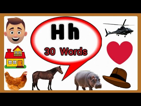 Letter H words for kids/H words/ Words start with letter H/ H letter words/H for words
