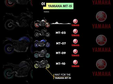 Yamaha MT Series Exhaust Sound Comparison🥶😈#mt15#mt03#mt07#mt09 #mt10 #akrapovic #scproject#sound