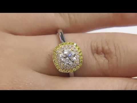 Round Cut Double Halo Engagement Ring HD132