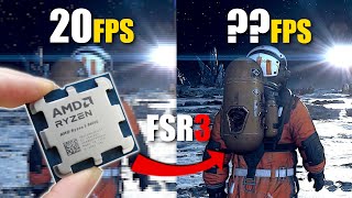 Starfield with no graphics card... FSR3 + FrameGen is a game changer!