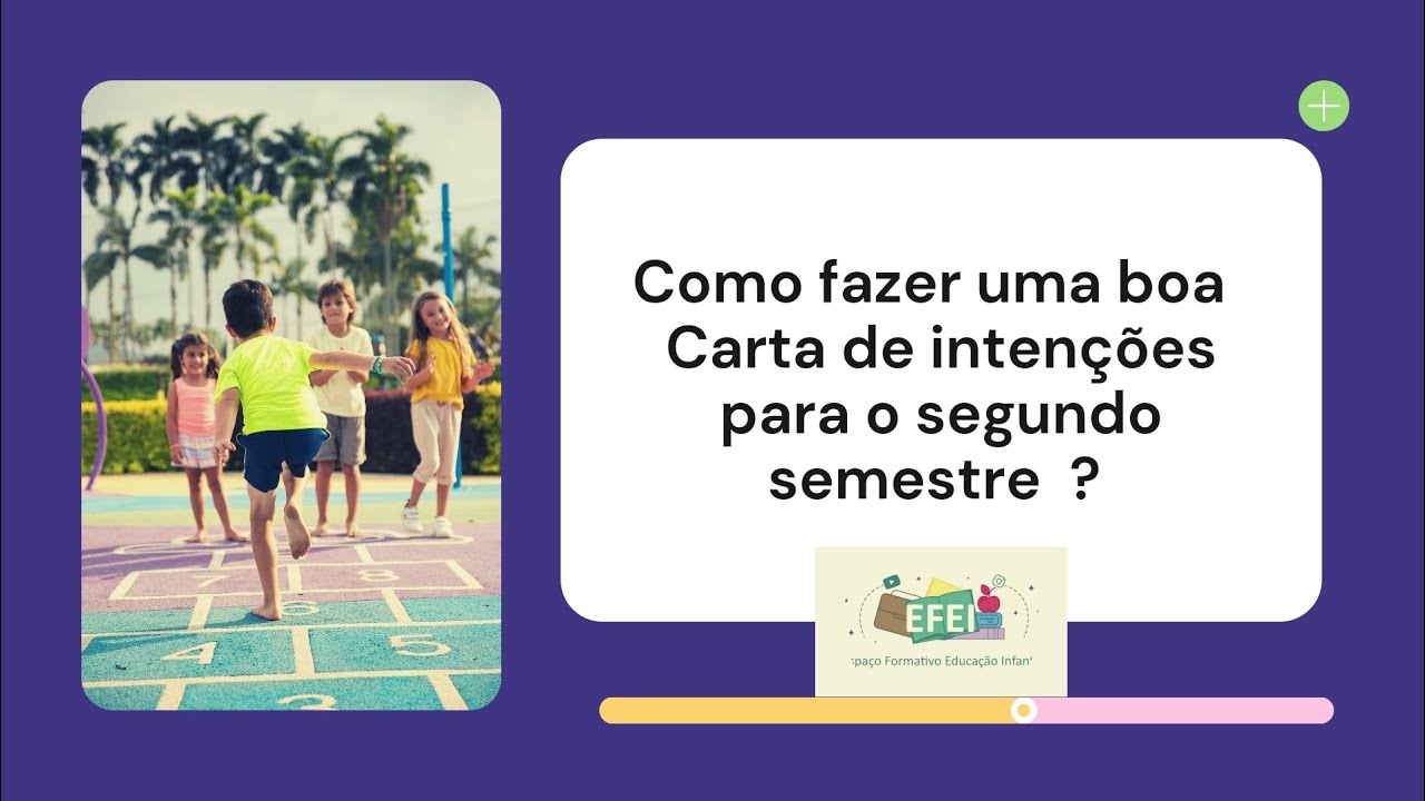 Carta de intenções para o segundo semestre.