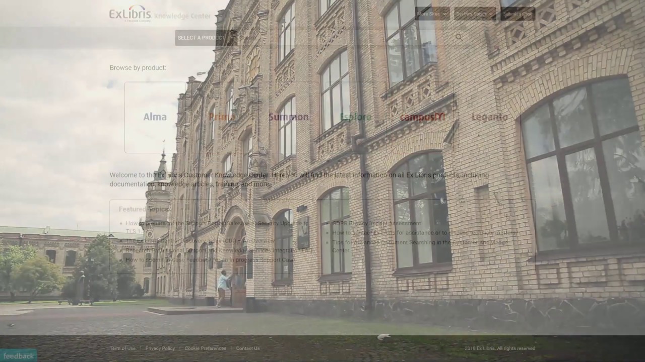 Ex Libris Customer Resources