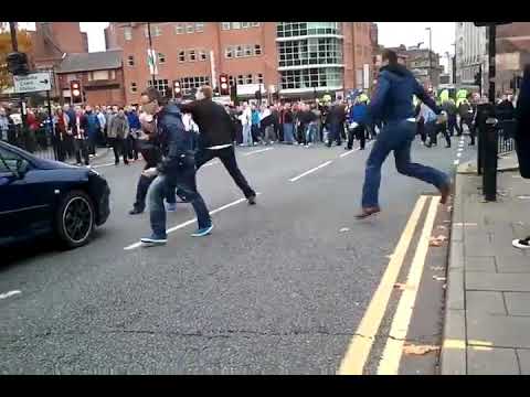 UK fight Norwich football fans regret taunting Chelsea football hooligans this afternoon. 23.10.2021