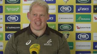 Wallabies Assistant Coach Petrus Du Plessis, Bledisloe 4 | Press Conference | Rugby News | RugbyPass video