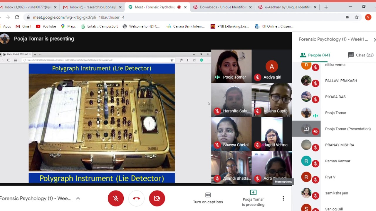 Online Internship in Forensic Psychology