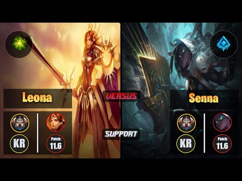 Challenger LEONA [Aftershock] (Support) VS  SENNA - Challenger KR Patch 11.6