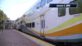 preview picture of video 'SunRail Departing Winter Park Northbound'