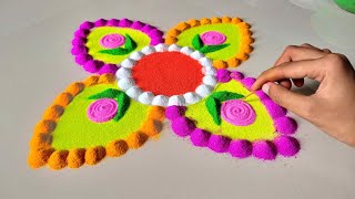 rangoli design for ganesh chaturthi 2020 || गणेश चतुर्थी के लिए सुंदर रंगोली बनाये