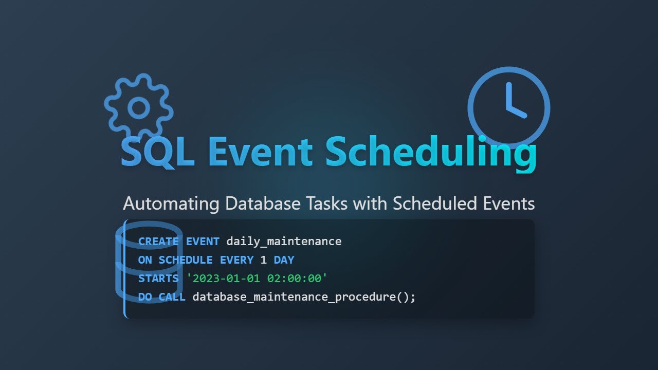 SQL Event Scheduling: Automate Database Tasks with Examples ✨